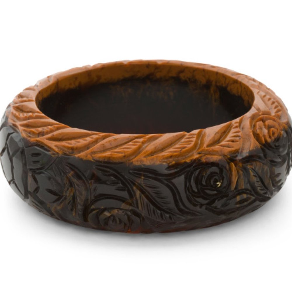 PATRICIA NASH Carved Resin Bangle Bracelet - Picture 3 of 4